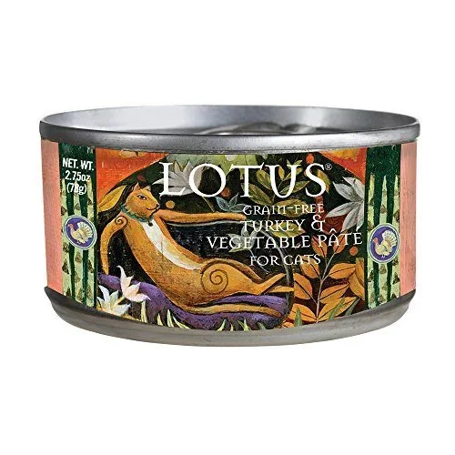 Lotus Pate Grain-Free Turkey Canned Cat Food – 2.75 Oz – Case of 24