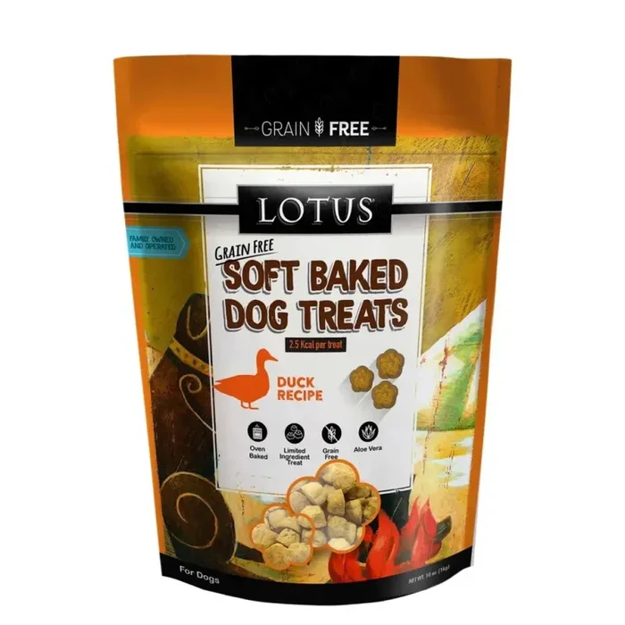 Lotus Soft-Baked Grain-Free Dog Treats Duck Recipe