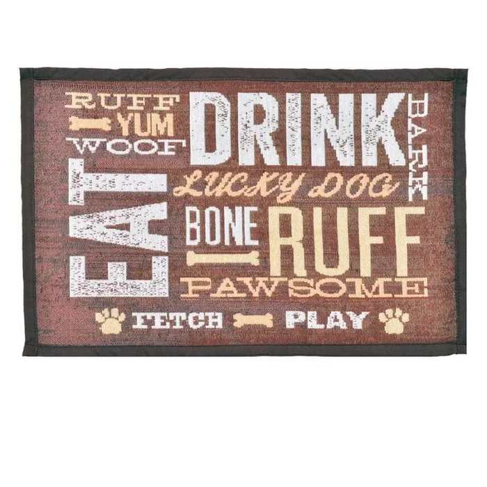 Loving Pets, Loving Pets Fashion Mat Dog Day Expressions, 1 Each / Brown, White, Tan