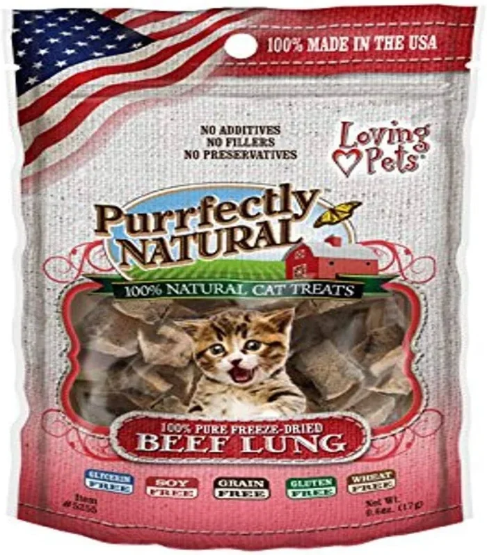 Loving Pets Purely NaturalLung Cat Treats – Beef – .6 Oz