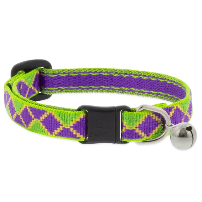 LUPINE MicroBatch Safety Cat Collar 1/2″ Wide 8″-12″ Length Jester