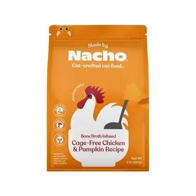 Made by Nacho Bone Broth Infused Chicken and Pumpkin Dry Cat Food – 2 Lbs