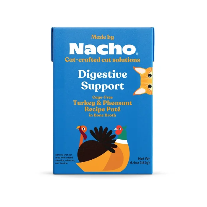 Made by Nacho Digestive Support Turkey and Pleasant Pate in Bone Broth Cat Food – 6.4 Oz – Case of 12
