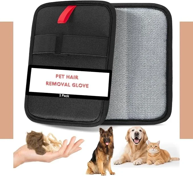 Magic Brush PET Hair Removal Glove, Electrostatic for Furniture, Clothing, Reusable Two-Sided Fur & Lint Remover for Cats & Dogs, Washable, Upgraded Fur Removal Tool-1 PCS