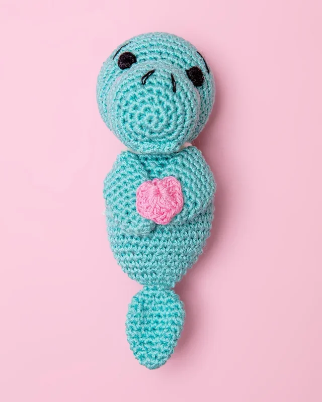 Manuel the Manatee Cotton Knit Dog Toy