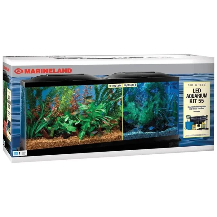 Marineland Bio-Wheel LED Aquarium Kit Aquatics Starter Kits – 55 Gal – 48 X 13 X 20