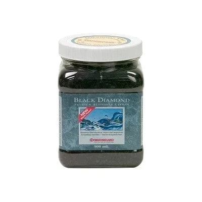Marineland Diamond Black Activated Carbon Aquarium Filter Media Additives – 10 Oz