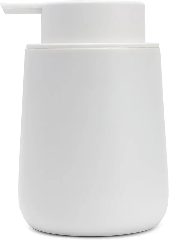Matte White Hand Soap Dispenser Pump, 9 oz Rustproof Liquid Dish Soap Dispenser Bottle for Various Places Such as Kitchen, Countertop, and Bathroom