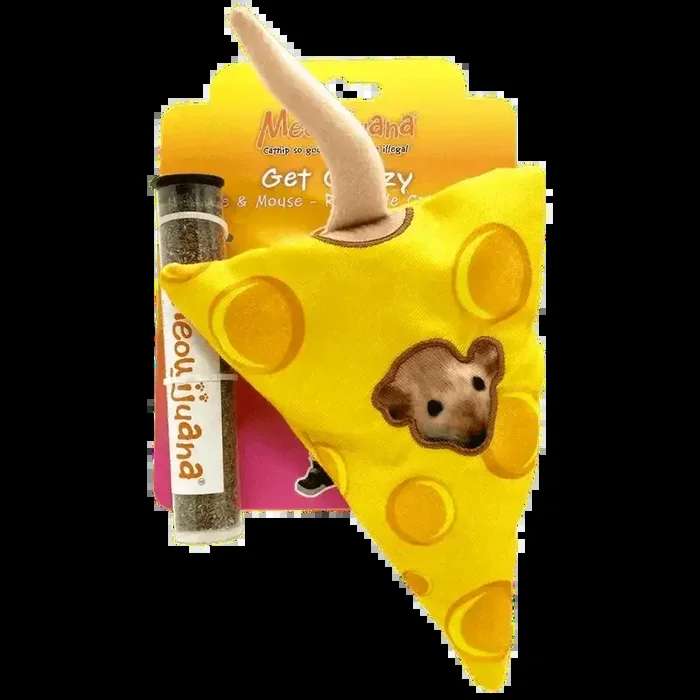 Meowijuana Get Cheezy Cheese & Mouse Cat Toy