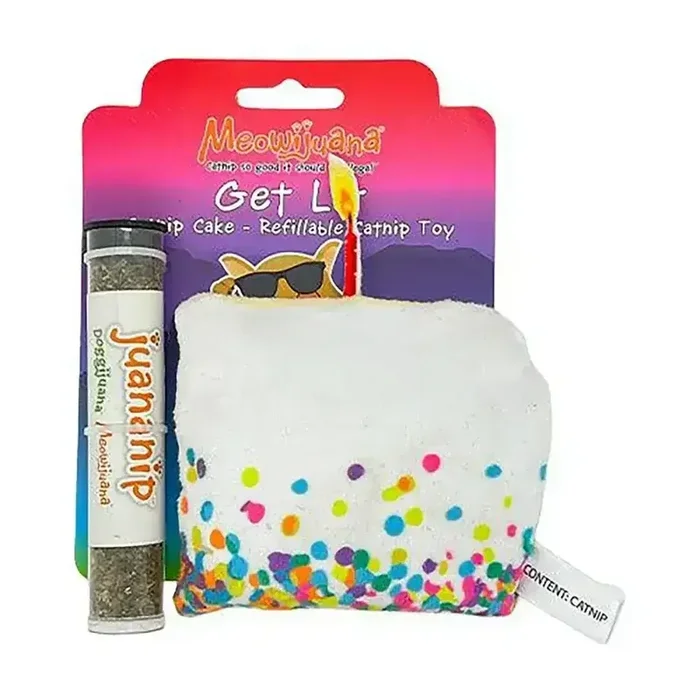 Meowijuana Get Lit Refillable Birthday Cake Cat Toys