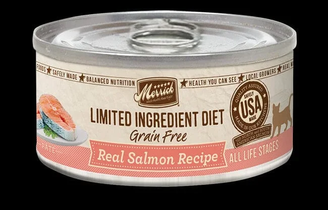 Merrick Limited Ingredient Diet Grain-Free Real Salmon Pate Canned Cat Food – 5 Oz – Case of 24