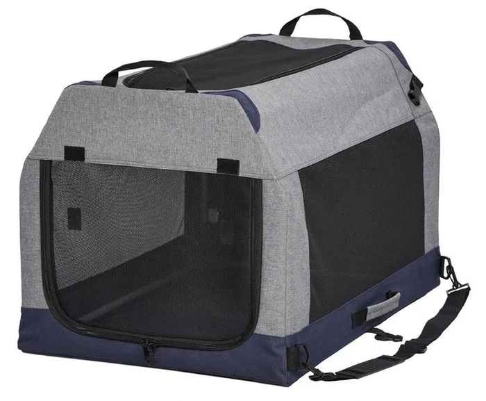 Midwest Canine Camper Pop-Up Tent Soft Folding Dog Crate – Gray – 30″ X 20″ X 19.5″ In