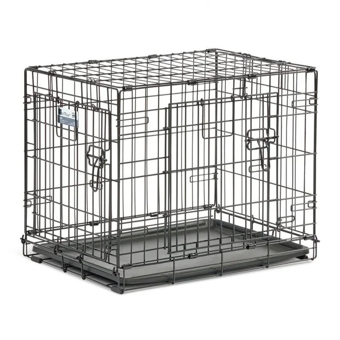 Midwest Contour Metal Folding Double Door Dog Crate – 24″ X 18″ X 19″ Inches