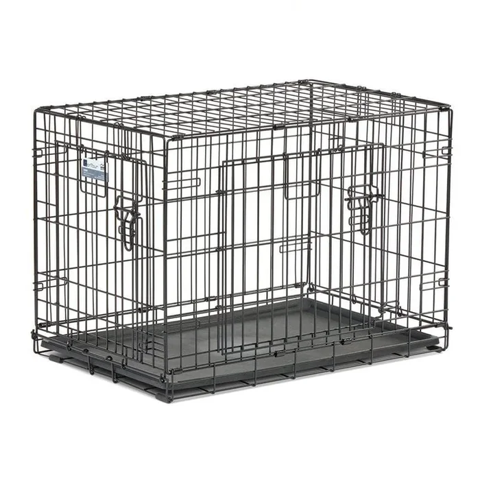 Midwest Contour Metal Folding Double Door Dog Crate – 30″ X 19″ X 21″ Inches