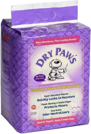 Midwest Dry Paws Absorbent and Quilted Floor and Training Dog Pads – 14 Pack – L:24″ X W:30″