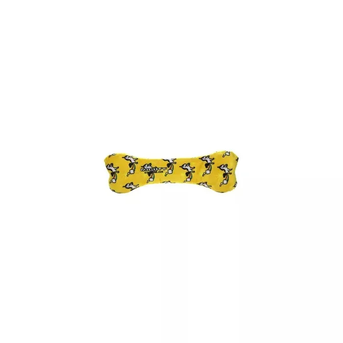 Mighty Bone Fleece Unicorn Fleece No-Stuffing Squeak and Plush Dog Toy – Yellow