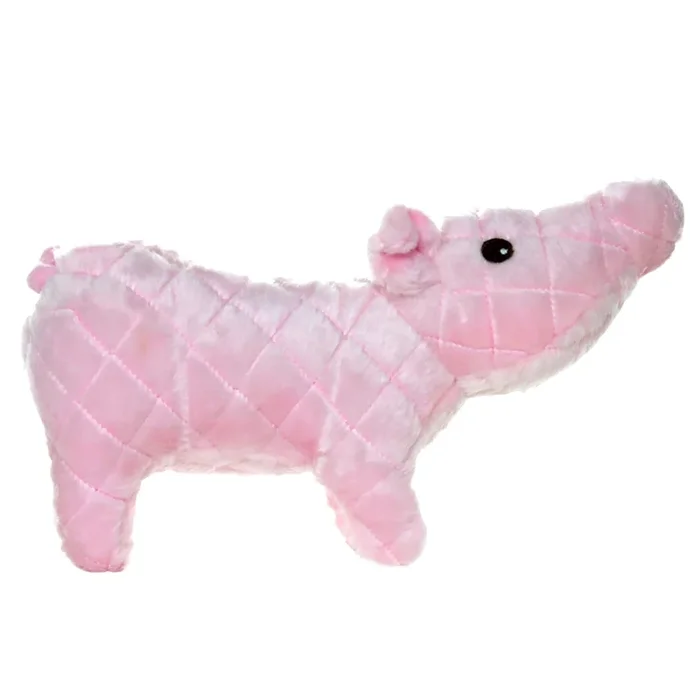 Mighty Farm Piglet Durable Squeak and Plush Floating Dog Toy – Pink