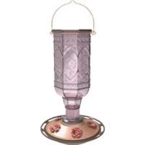 More Birds Jewel Glass Hummingbird Feeder – Amethyst – 20 Oz Cap – 4 Pack