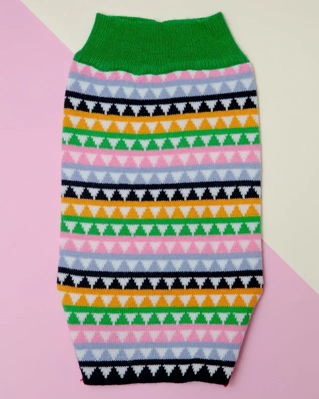 Mosaic Knit Dog Sweater
