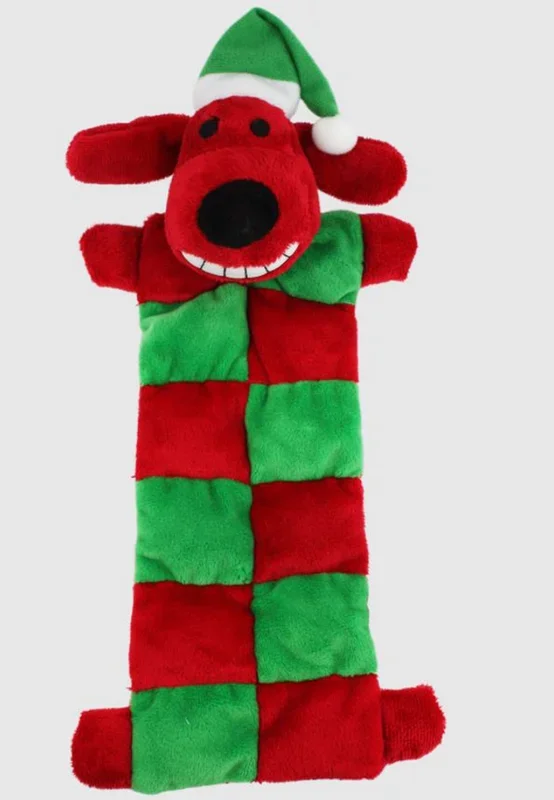 Multipet Loofa Santa W/13 Squeakers Mat 12 Inch