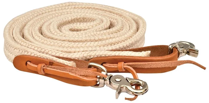 Mustang Flat Braided Poly Roping Rein, 1″ x 7′