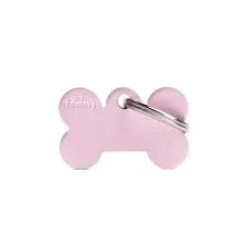 MyFamily Basic Aluminum Small Bone ID Tag, Pink