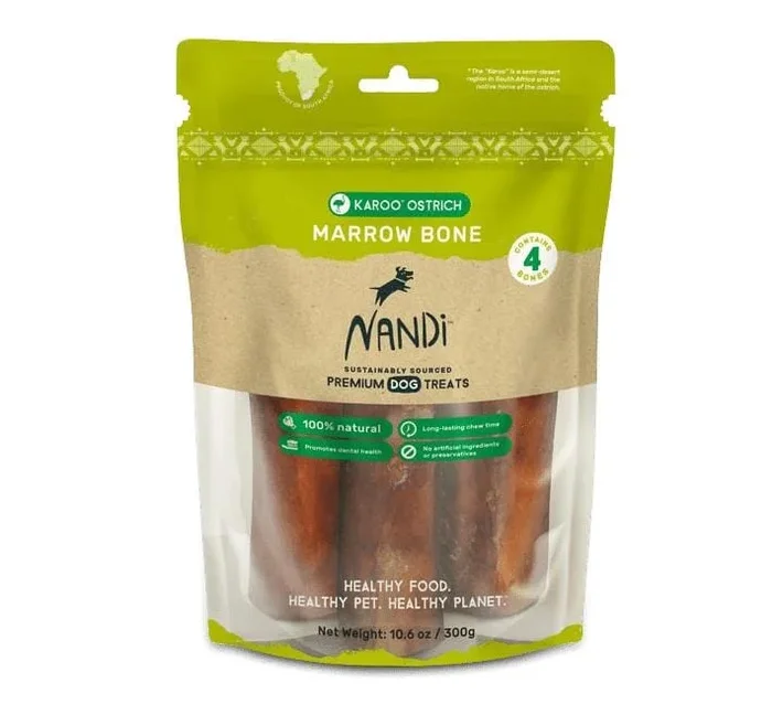 Nandi Karoo Ostrich Foot Bone – 4 Piece Natural Dog Treats