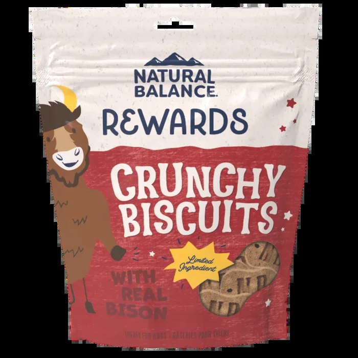 Natural Balance Limited Ingredient Crunchy Biscuits Sweet Potato And Bison Recipe, 14-oz Bag