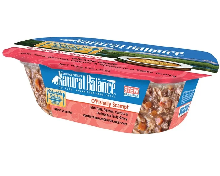 Natural Balance Pet Foods Delectable Delights Wet Cat Food O’Fishally Scampi Stew – 2.5 Oz – Case of 12