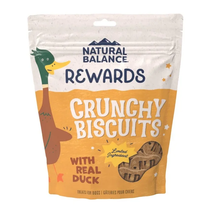 Natural Balance Pet Foods, Natural Balance Pet Foods Rewards Crunchy Biscuits Dog Treats, Duck, 14 Ounces