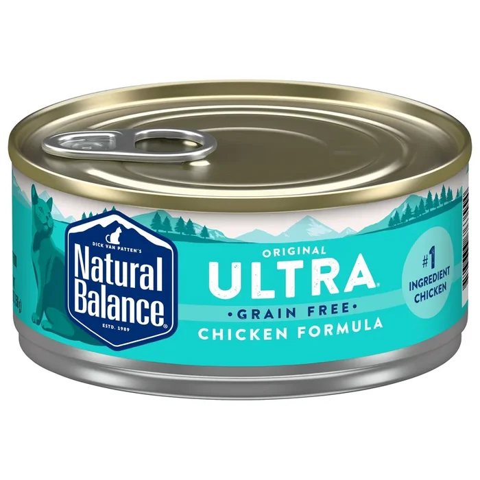 Natural Balance Pet Foods Original Ultra Grain Free Adult Wet Cat Food Chicken – 5.5 Oz – Case of 24