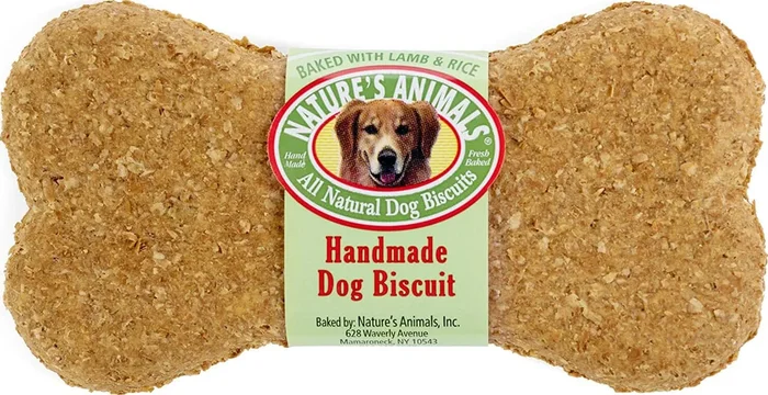 Nature’s Animals Original Bakery Dog Biscuits Treats – Lamb/Rice – 4 In – 24 Pack
