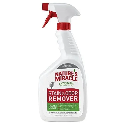 Nature’s Mircale Dog Stain & Odor Remover Spray Gr Lbl – 32 Oz