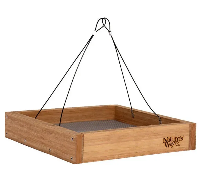 Nature’s Way Bamboo Hanging Platform Feeder 12″x12″