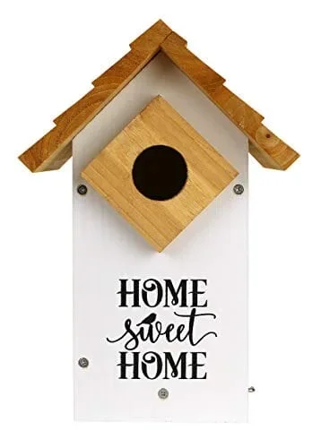 Nature’s Way Farmhouse Home Sweet Home Bluebird House – White – 11 X 6.75 X 6 In