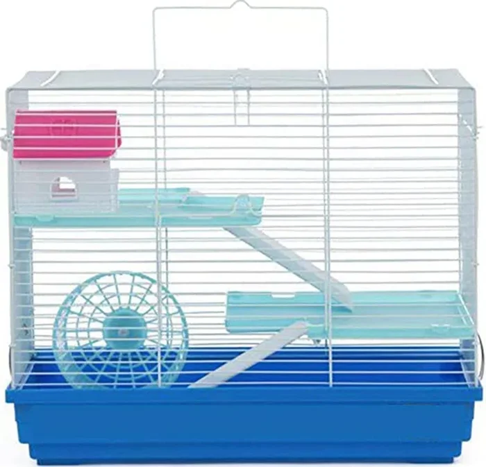 Nibbles A&E 3 Story Hamster/Gerbil Cage with House And Wheel – 18 X 11 X 14 In – 2 Pack