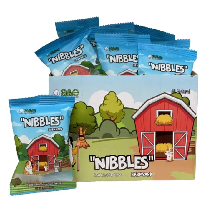 Nibbles Timothy Hay Bites Chews Small Animal Chewy Treats – 32 Pack