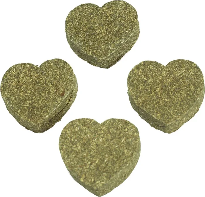Nibbles Timothy Hay Heart Chews Bites Small Animal Chewy Treats – 4 Pack