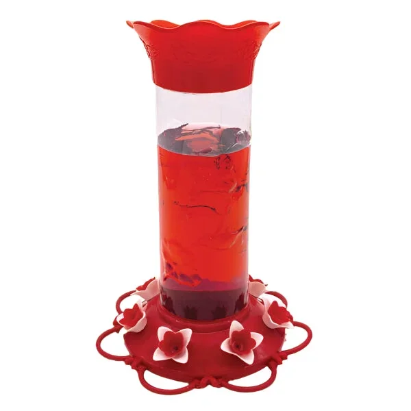 North States Hibiscus Hummingbird Feeder – Red/White – 38 Oz