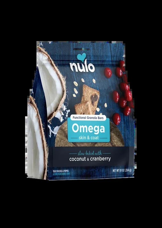 Nulo Omega Skin & Coat Health Functional Granola Bars 10-oz, Dog Treat