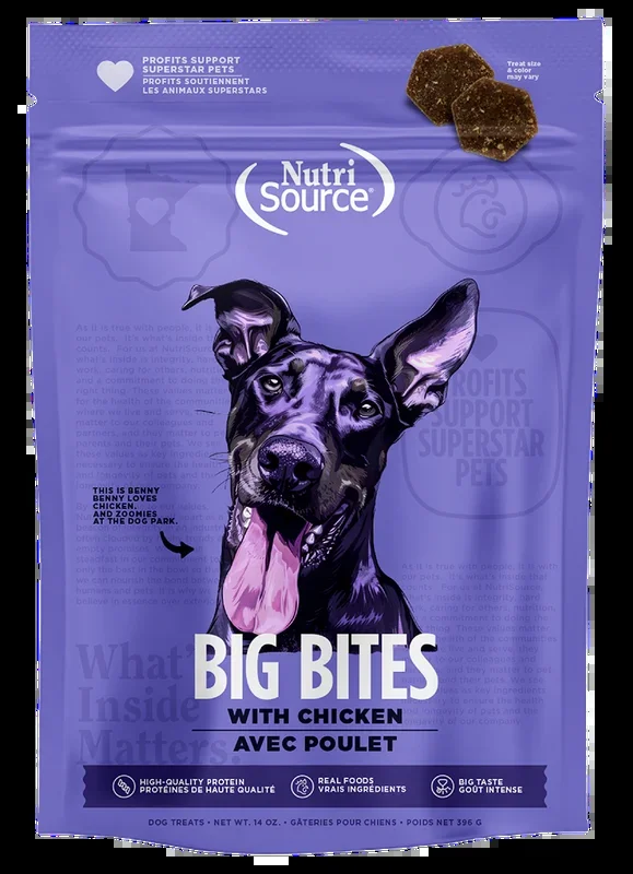 Nutrisource Chicken Big Bites 14-oz, Dog Treat