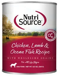 Nutrisource Chicken, Lamb and Ocean Fish, 12.3oz