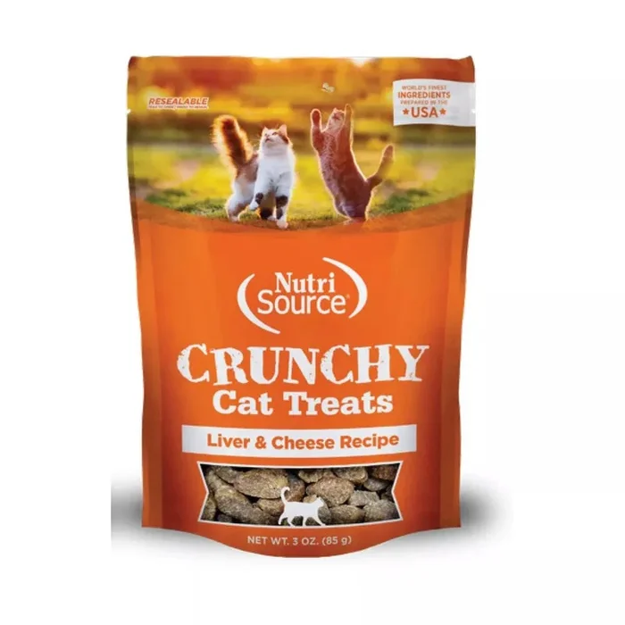 Nutrisource Crunchy Liver and Cheese Crunchy Cat Treats – 3 Oz