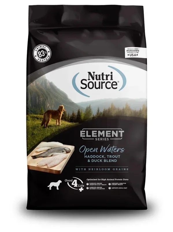 Nutrisource Element Series Open Waters Trout Haddock and Duck with Heirloom Grains Dry Dog Food