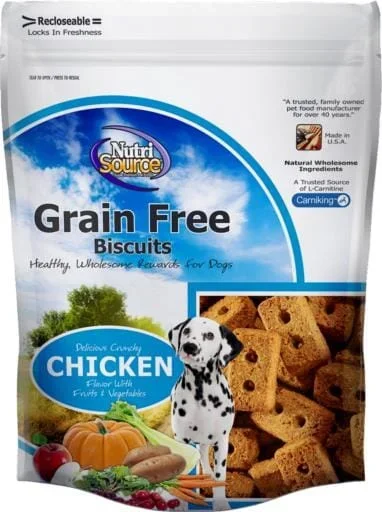 Nutrisource Grain-Free Chicken Dog Biscuits – 14 oz – 6 Pack