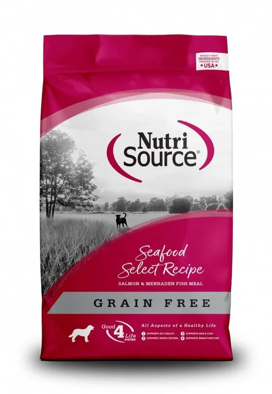 Nutrisource Grain-Free Seafood Select with Salmon and Turkey Dry Dog Food – 26 Lbs