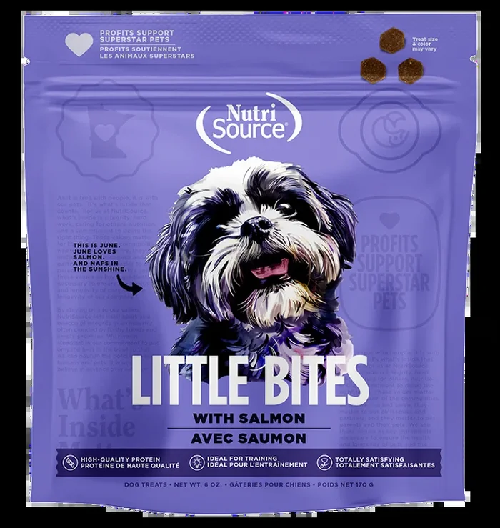 Nutrisource Salmon Little Bites 6-oz, Dog Treat