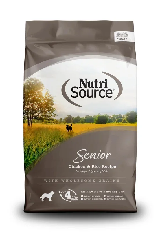 Nutrisource Senior Chicken & Rice Dry Dog Food – 15 lb Bag