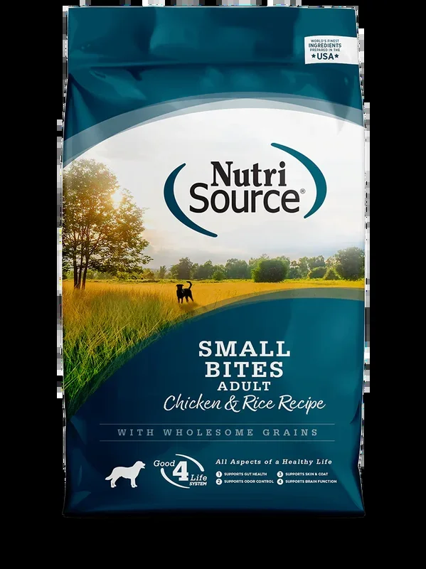 Nutrisource Small Bites Adult Chicken & Rice, 12lbs