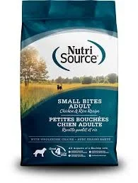 Nutrisource Small Bites Adult Chicken & Rice Dog Food, 4lbs